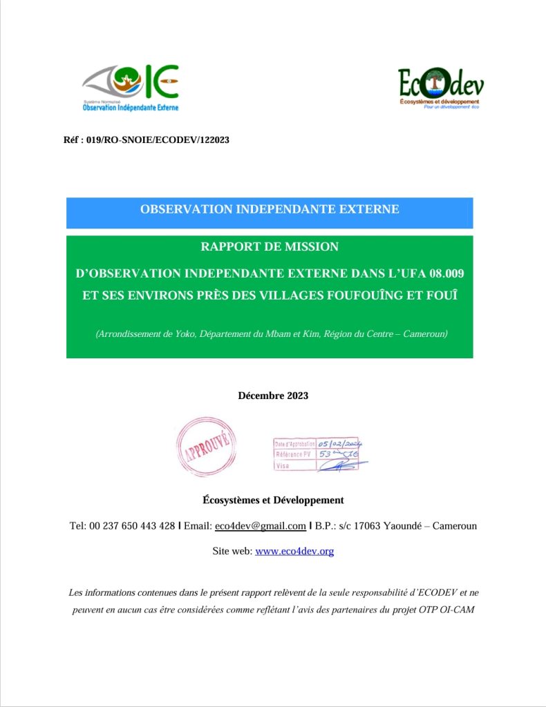OBSERVATION INDEPENDANTE EXTERNE Décembre 2023